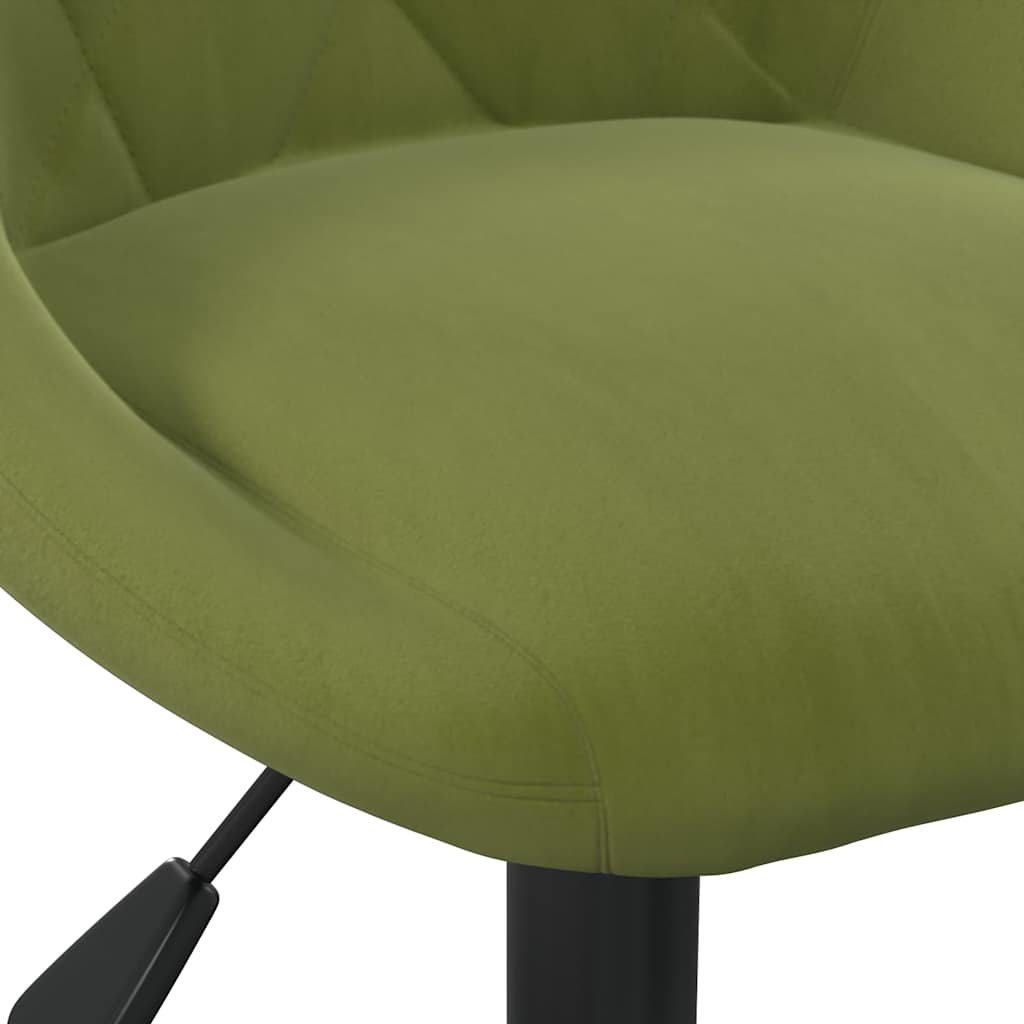 Sedia da Pranzo Verde Chiaro in Velluto