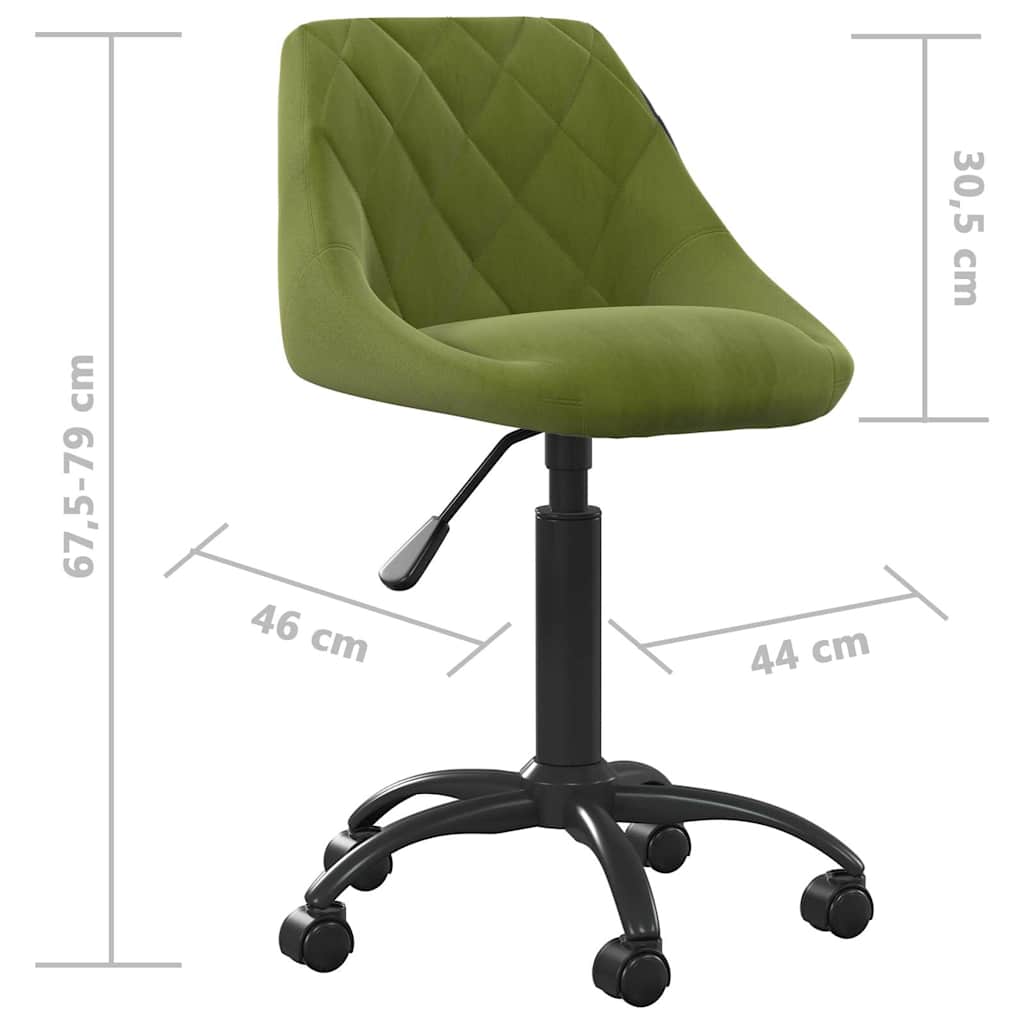 Sedia da Pranzo Verde Chiaro in Velluto