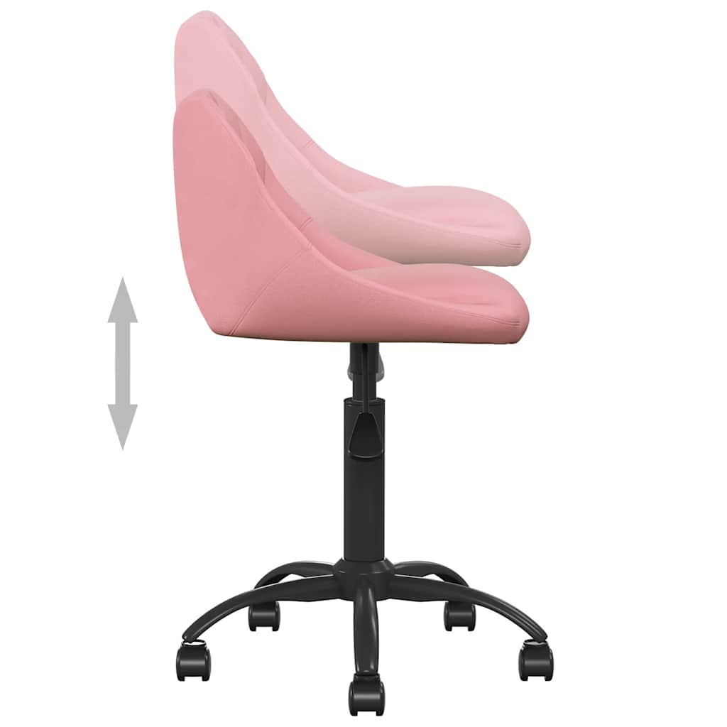 Sedia da Pranzo Rosa in Velluto