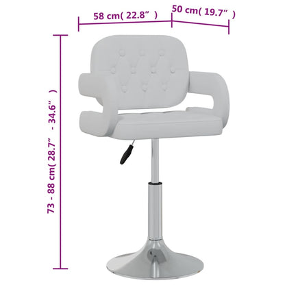 Sedie da Pranzo Girevoli 2 pz Bianche in Similpelle - homemem39