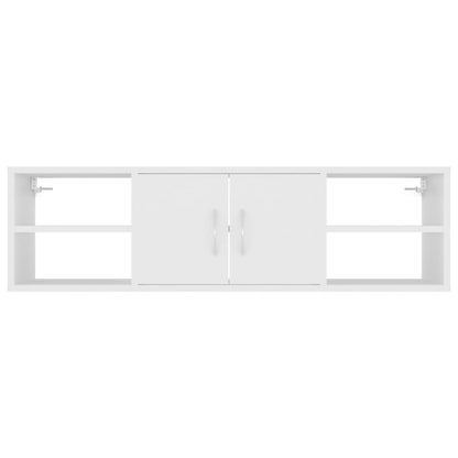 Scaffale a Parete Bianco 102x30x29 cm in Legno Multistrato | homemem39