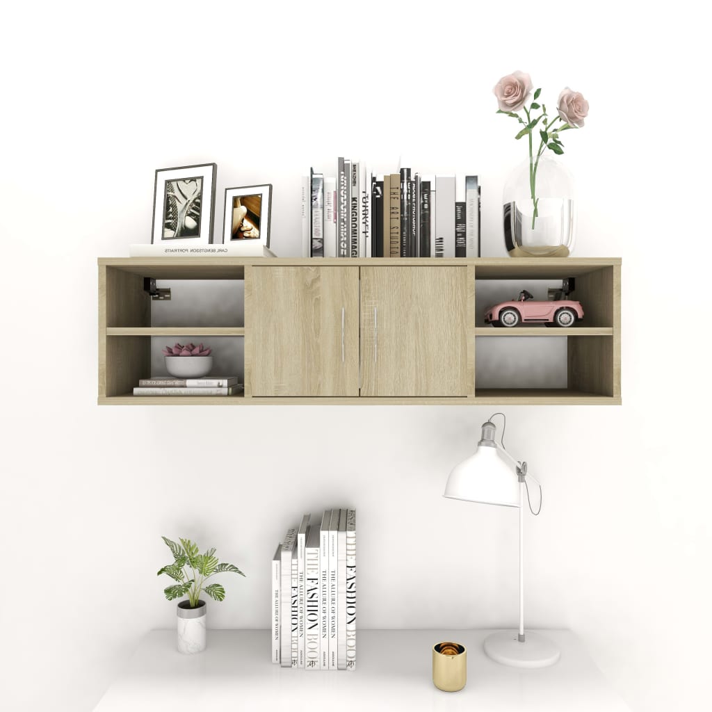 Scaffale a Parete Rovere Sonoma 102x30x29 cm Legno Multistrato | homemem39