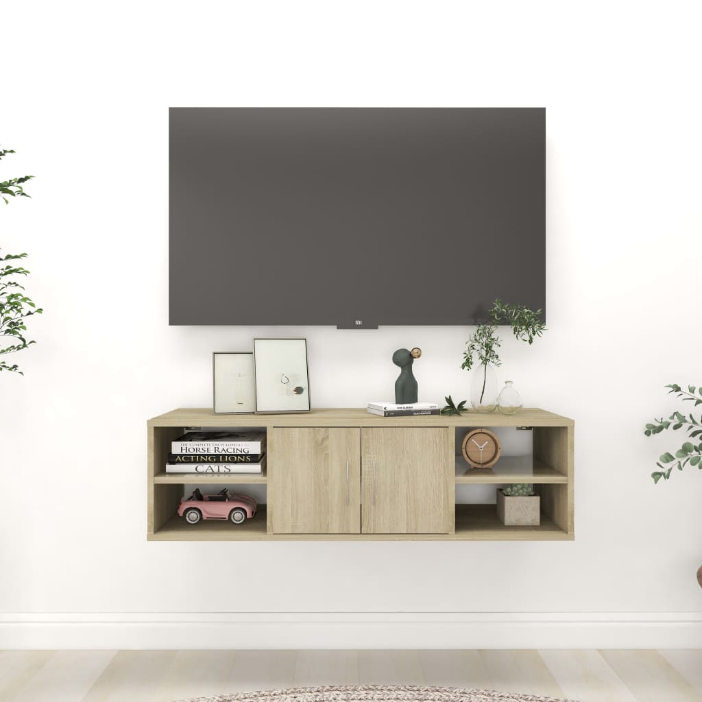 Scaffale a Parete Rovere Sonoma 102x30x29 cm Legno Multistrato | homemem39