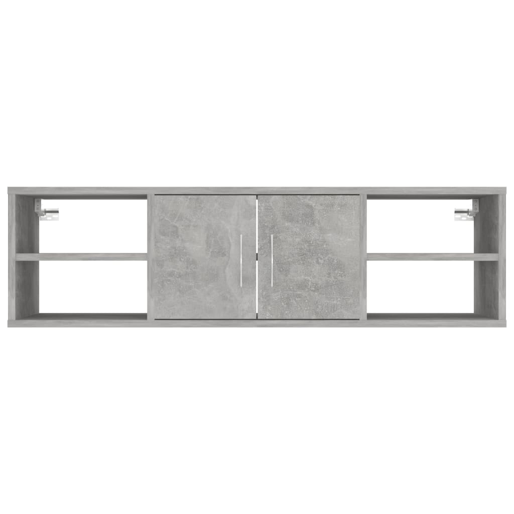 Scaffale a Parete Grigio Cemento 102x30x29 cm Legno Multistrato | homemem39