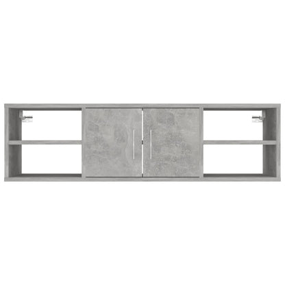 Scaffale a Parete Grigio Cemento 102x30x29 cm Legno Multistrato | homemem39