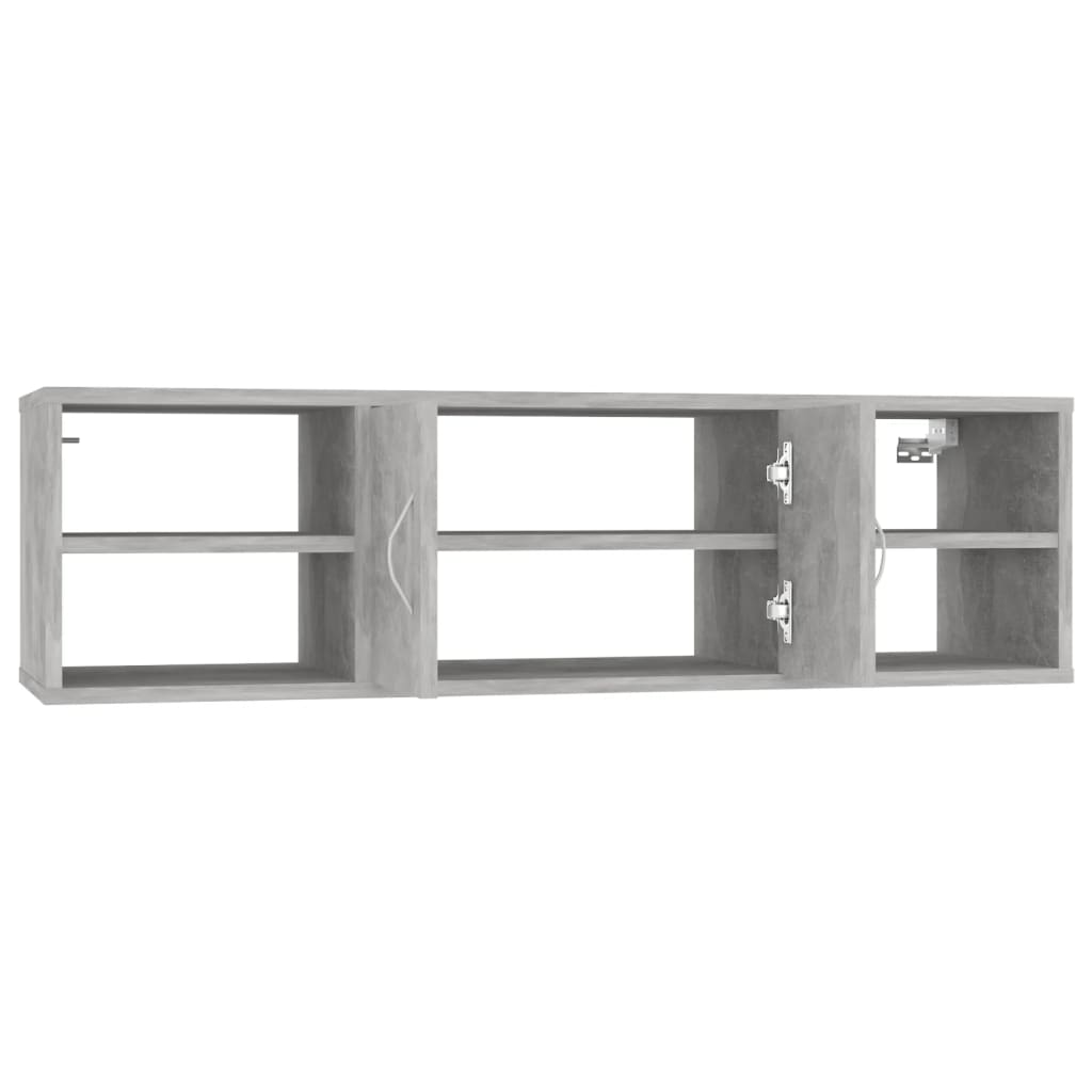 Scaffale a Parete Grigio Cemento 102x30x29 cm Legno Multistrato | homemem39