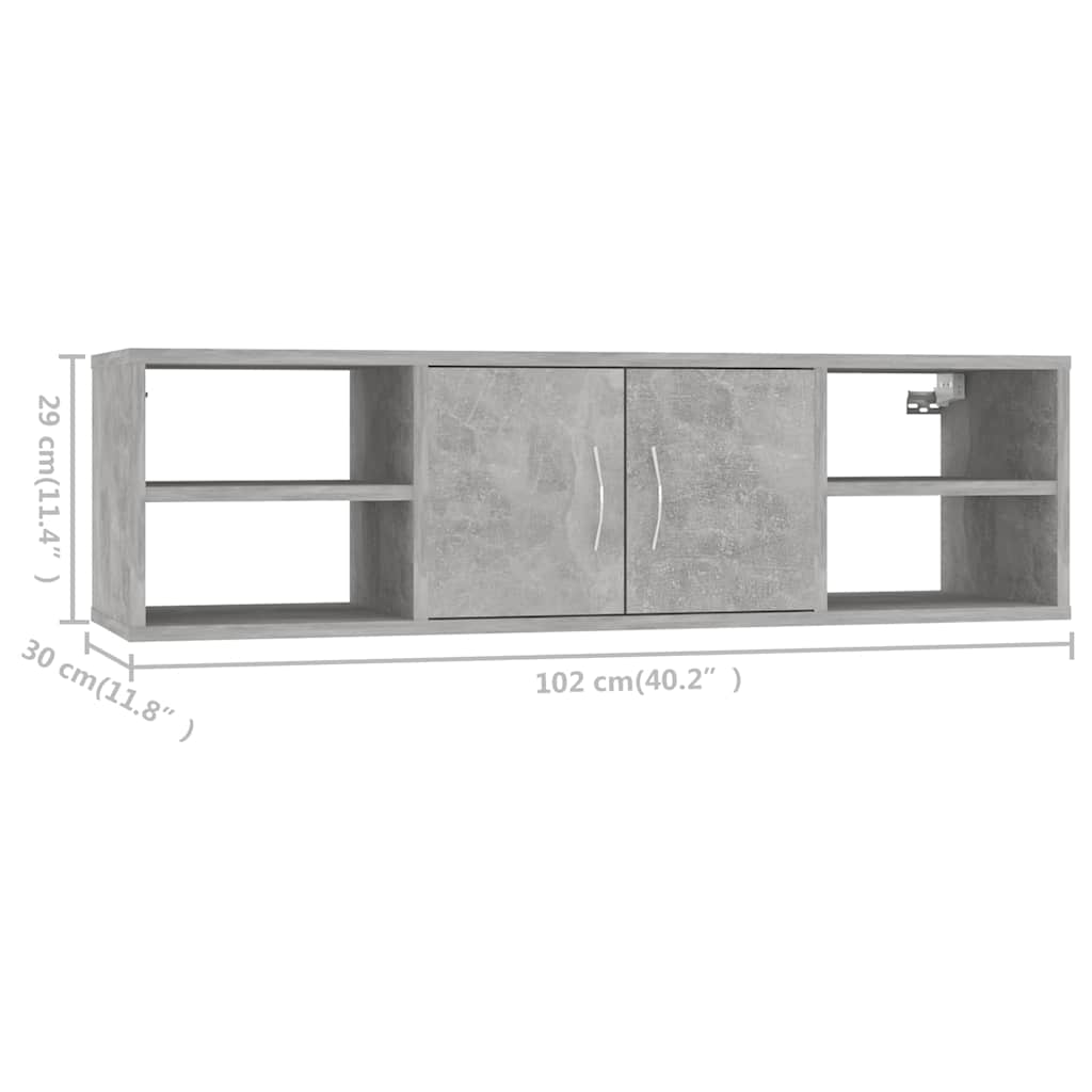 Scaffale a Parete 102x30x29 cm legno multistrato