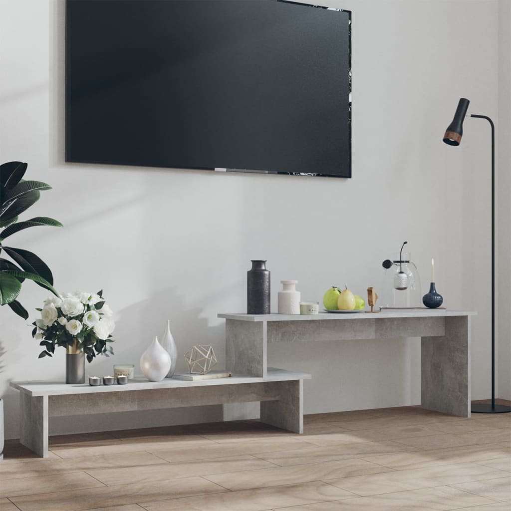 Mobile Porta TV Grigio Cemento 180x30x43cm in Legno Multistrato - homemem39
