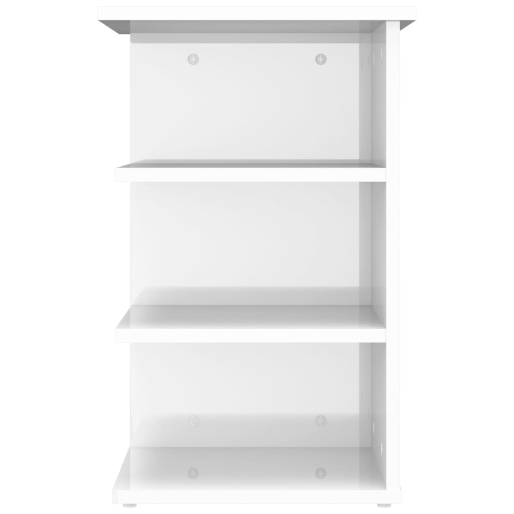 Credenza Bianco Lucido 35x35x55 cm in Legno Multistrato - homemem39