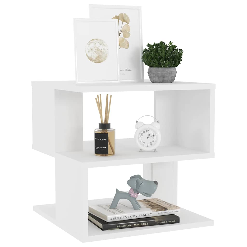 Tavolino Bianco 40x40x40 cm in Legno Multistrato | homemem39