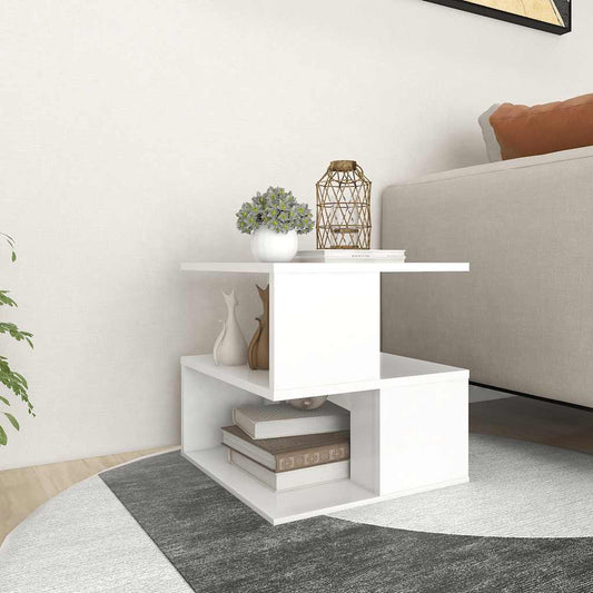 Tavolino Bianco 40x40x40 cm in Legno Multistrato | homemem39