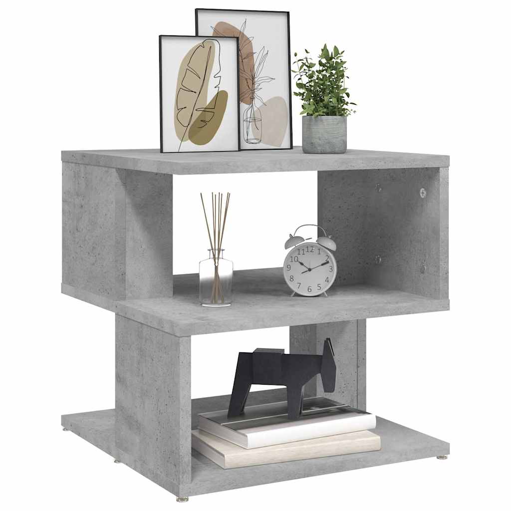 Tavolino Grigio Cemento 40x40x40 cm in Legno Multistrato | homemem39