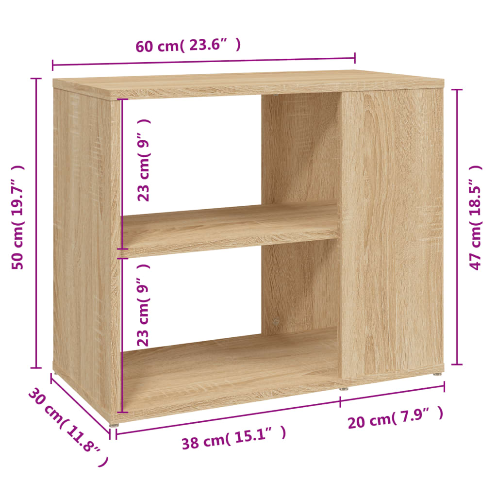 Credenza Rovere Sonoma 60x30x50 cm in Legno Multistrato - homemem39