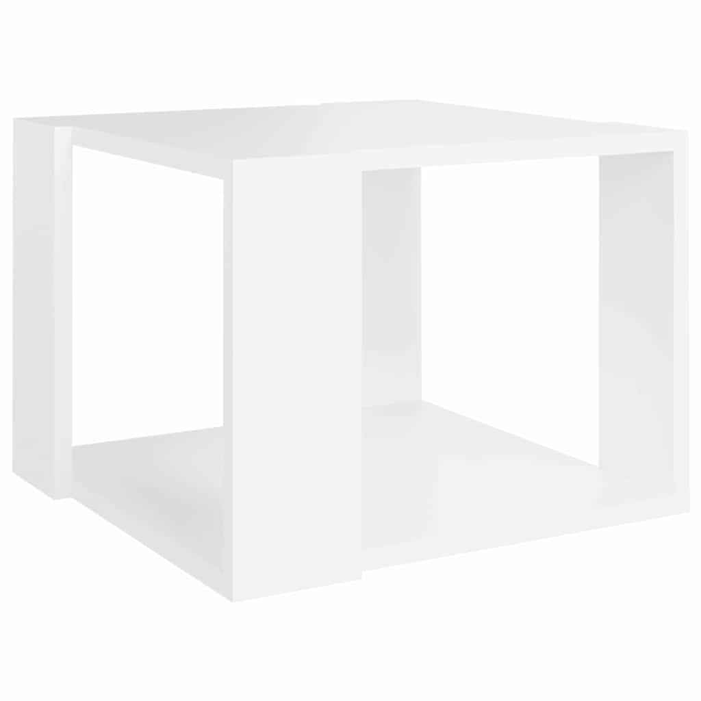 Tavolino da Salotto Bianco 40x40x30 cm in Legno Multistrato