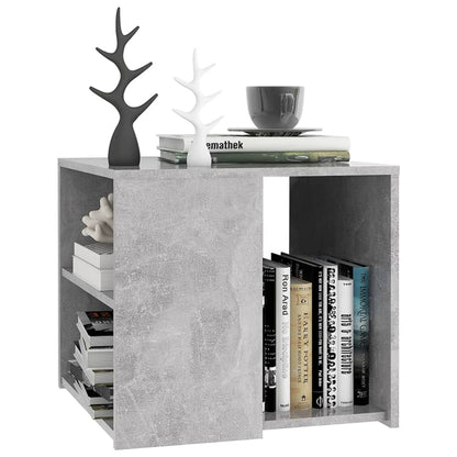 Tavolino Grigio Cemento 50x50x45 cm in Legno Multistrato - homemem39