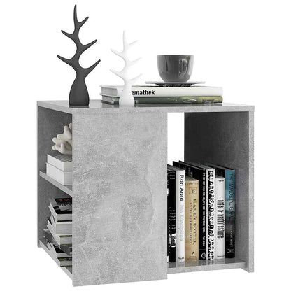 Tavolino Grigio Cemento 50x50x45 cm in Legno Multistrato