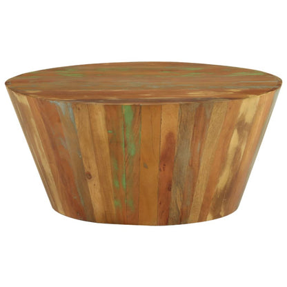 Tavolino da Salotto Ø65x31 cm in Legno Massello di Recupero | homemem39