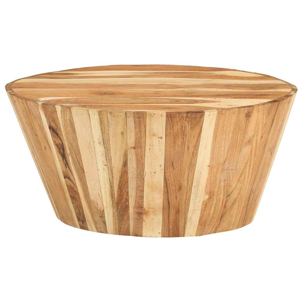 Tavolino da Salotto Ø65x31 cm in Legno Massello di Acacia