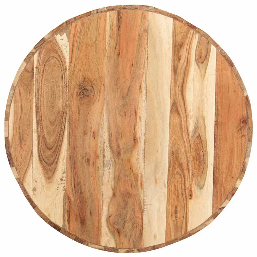 Tavolino da Salotto Ø65x31 cm in Legno Massello di Acacia