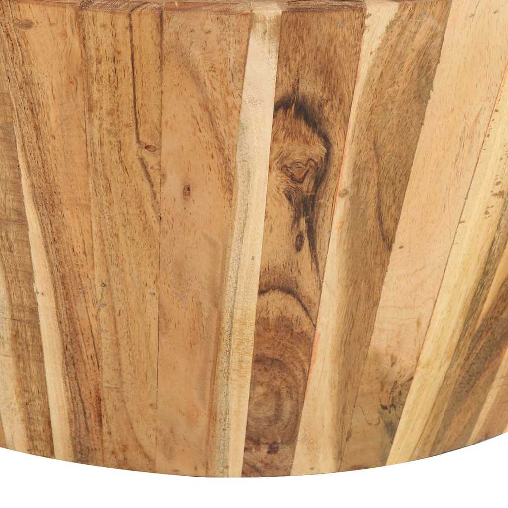 Tavolino da Salotto Ø65x31 cm in Legno Massello di Acacia