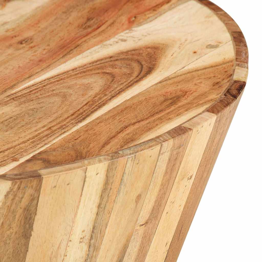 Tavolino da Salotto Ø65x31 cm in Legno Massello di Acacia