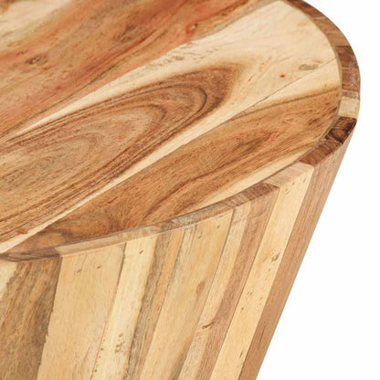 Tavolino da Salotto Ø65x31 cm in Legno Massello di Acacia