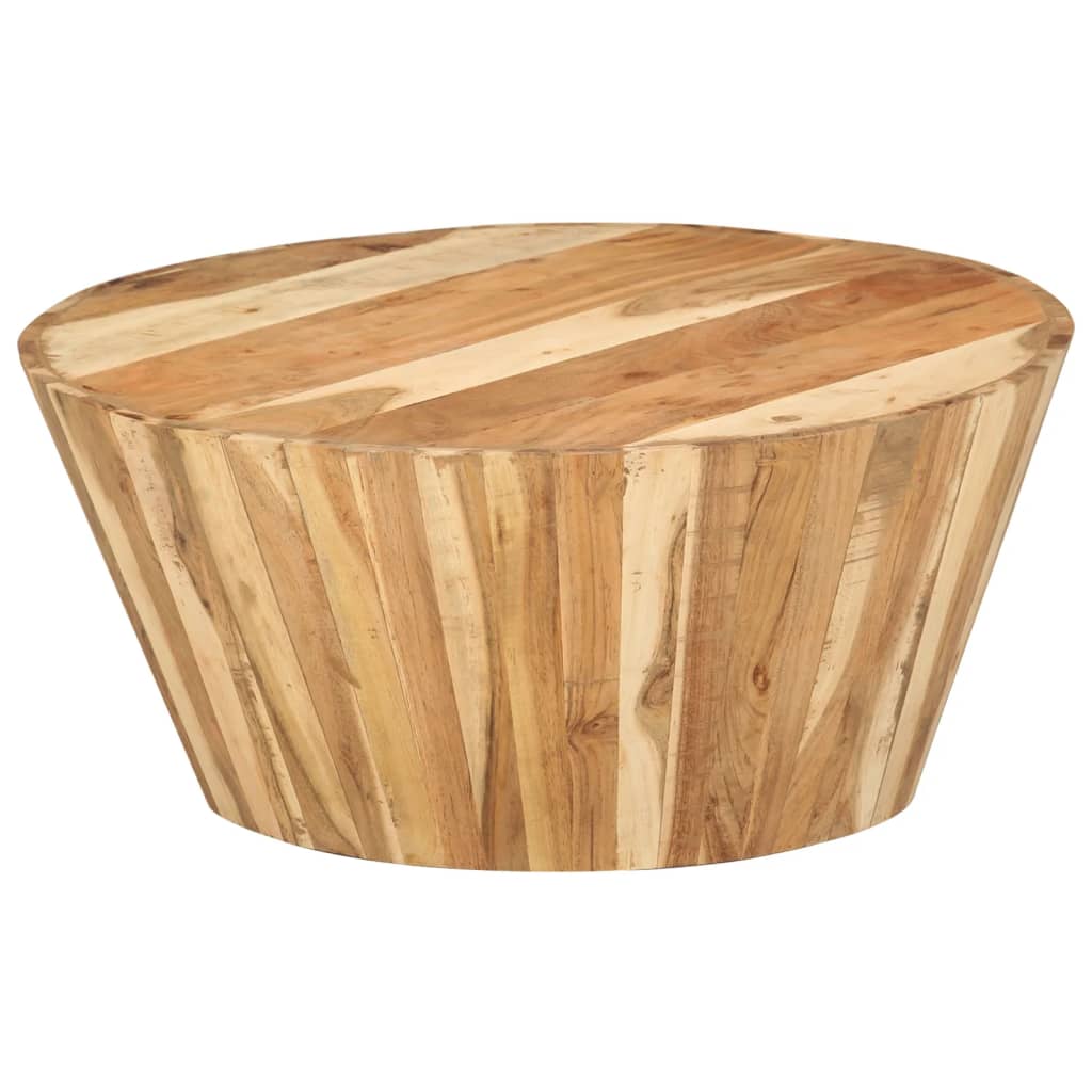 Tavolino da Salotto Ø65x31 cm in Legno Massello di Acacia | homemem39