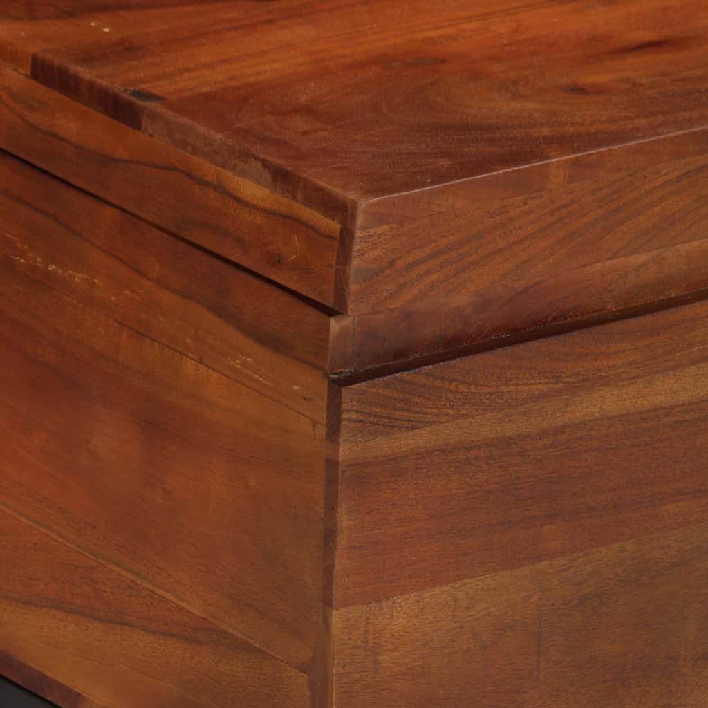 Baule 110x35x41 cm in Legno Massello di Acacia - homemem39