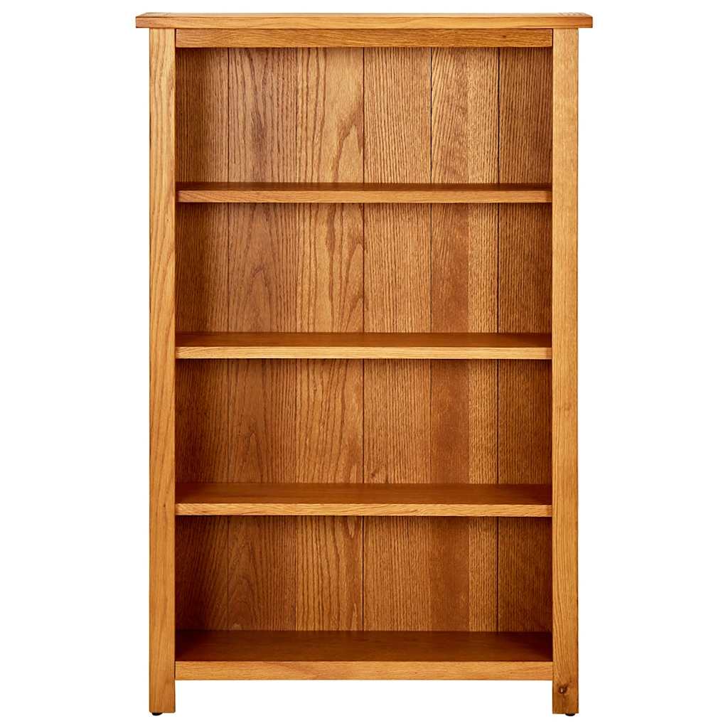 Libreria a 4 Ripiani 70x22x110 cm in Legno Massello di Rovere | homemem39