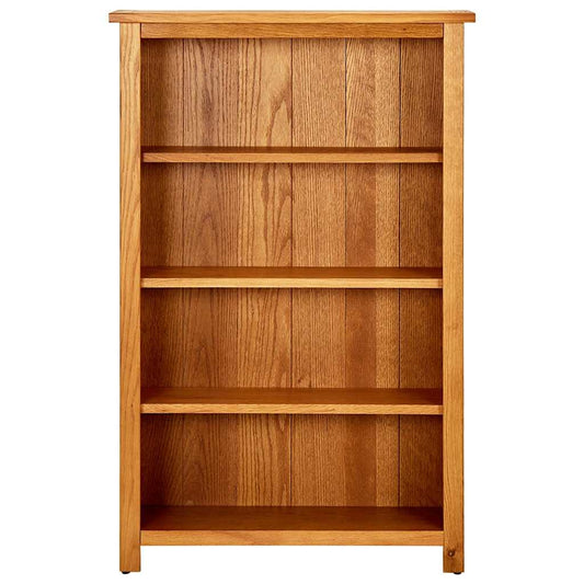 Libreria a 4 Ripiani 70x22x110 cm in Legno Massello di Rovere | homemem39