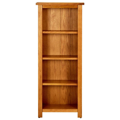 Libreria a 4 Ripiani 45x22x110 cm in Legno Massello di Rovere | homemem39