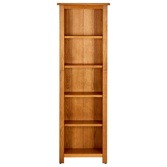 Libreria a 5 Ripiani 45x22x140 cm in Legno Massello di Rovere | homemem39