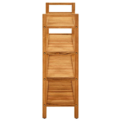 Scarpiera con 4 Ripiani 100x27x80cm in Legno Massello di Rovere