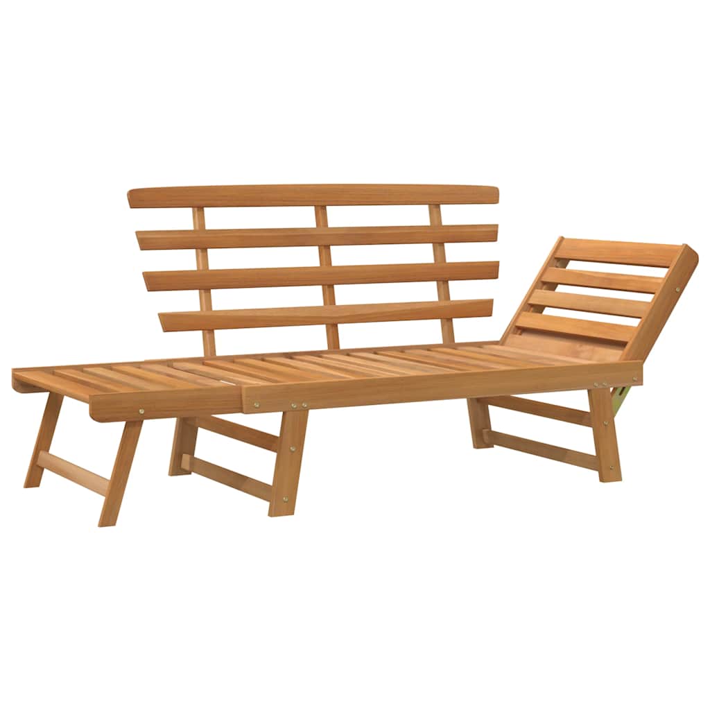 Panca da Giardino 2-in-1 190 cm in Legno Massello di Acacia | homemem39