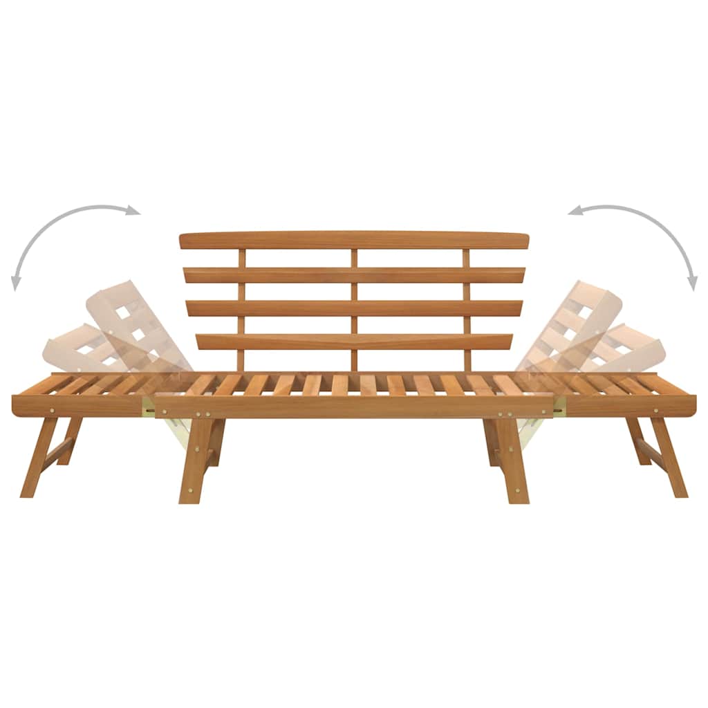 Panca da Giardino 2-in-1 190 cm in Legno Massello di Acacia | homemem39