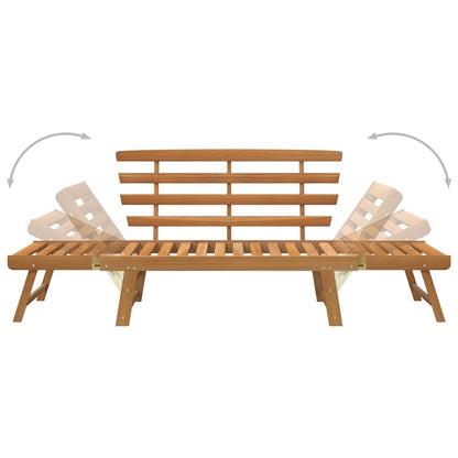Panca da Giardino 2-in-1 190 cm in Legno Massello di Acacia | homemem39