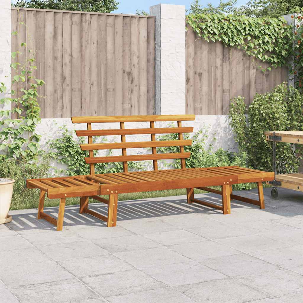 Panca da Giardino 2-in-1 190 cm in Legno Massello di Acacia | homemem39