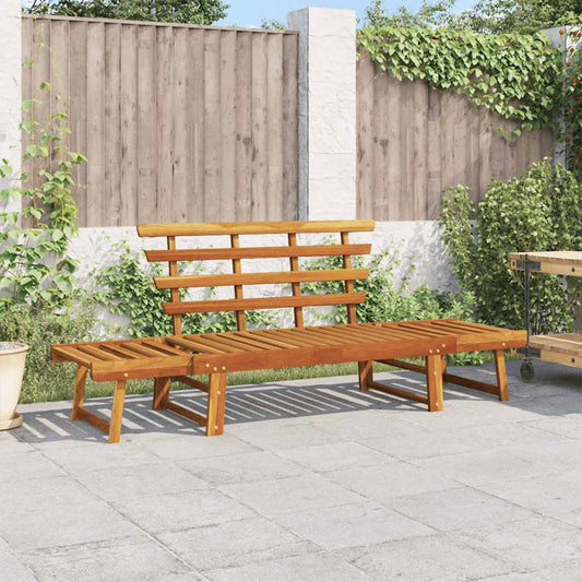 Panca da Giardino 2-in-1 190 cm in Legno Massello di Acacia | homemem39