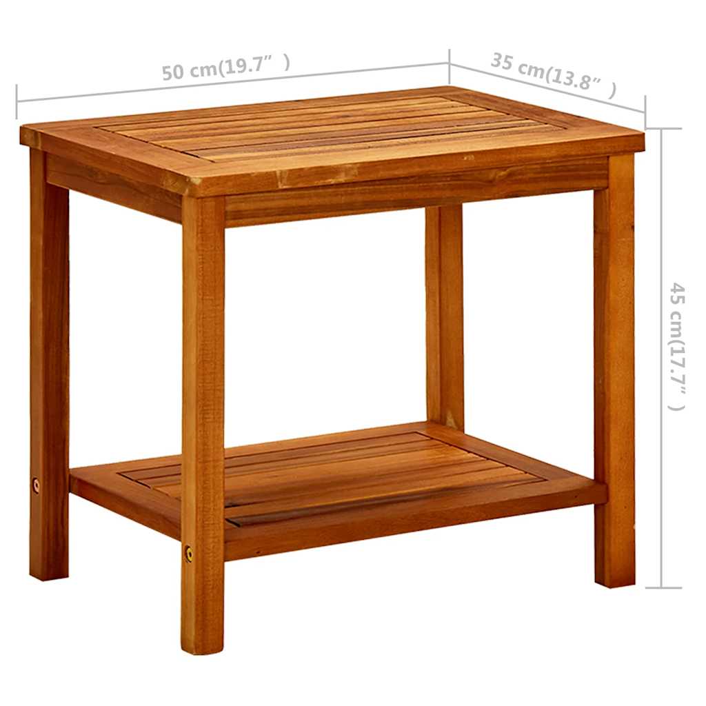Tavolino da Salotto 50x35x45 cm in Legno Massello di Acacia | homemem39