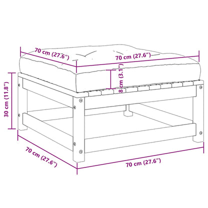 Set Divani da Giardino 2 pz con Cuscini Legno Massello Pino