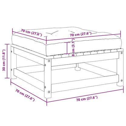 Set Divani da Giardino 2 pz con Cuscini Legno Massello Pino