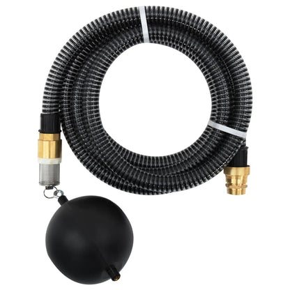 Suction Hose with Brass Connectors 5 m 25 mm Black