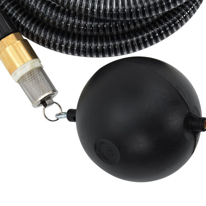 Suction Hose with Brass Connectors 5 m 25 mm Black