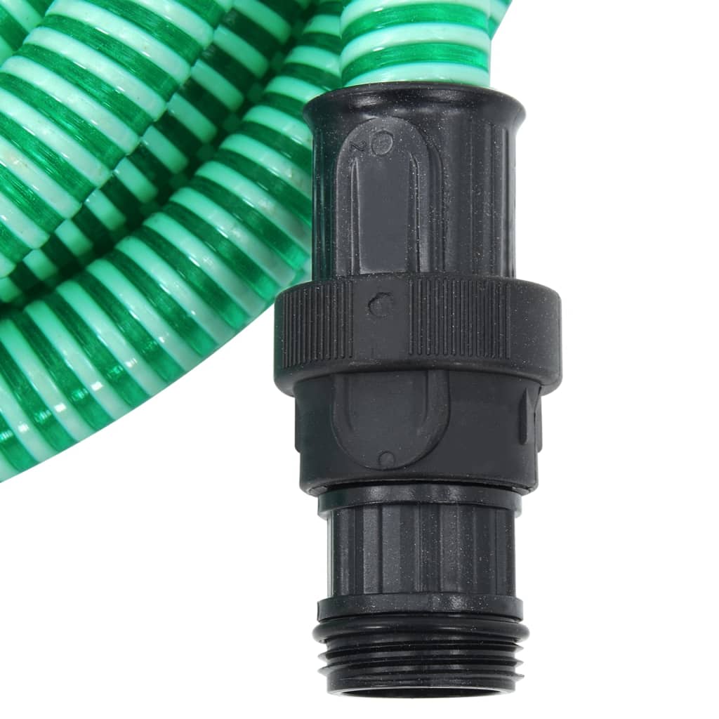 Tubo di Aspirazione con Raccordi in Ottone Verde 11" 10 m PVC - homemem39