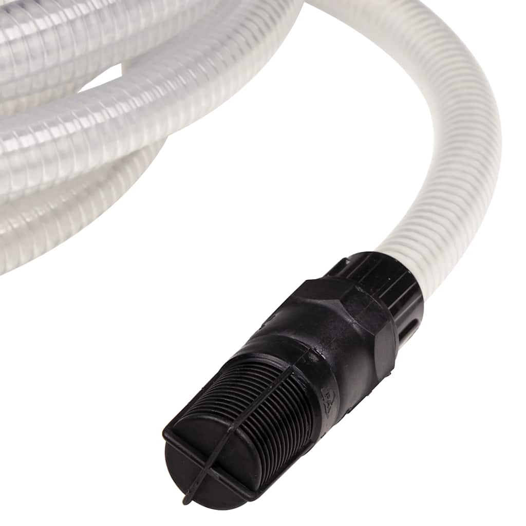 Tubo Aspirazione con Connettori in PVC Trasparente 1" 10 m PVC - homemem39