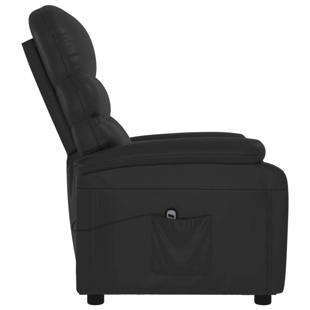 Poltrona Reclinabile Elettrica Nera in Similpelle | homemem39
