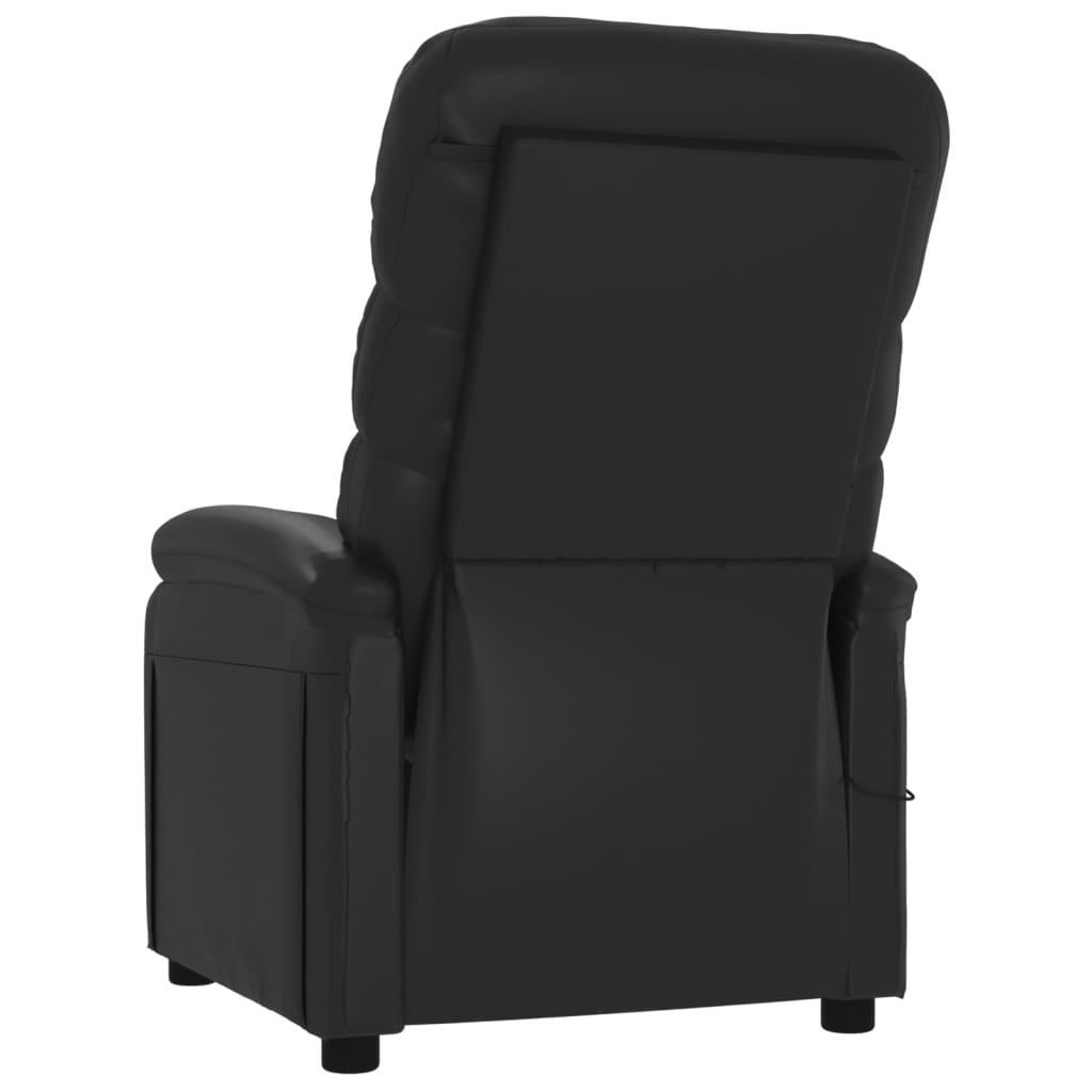 Poltrona Reclinabile Elettrica Nera in Similpelle | homemem39