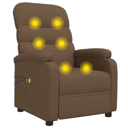 Poltrona Massaggiante Elettrica Marrone in Tessuto - homemem39