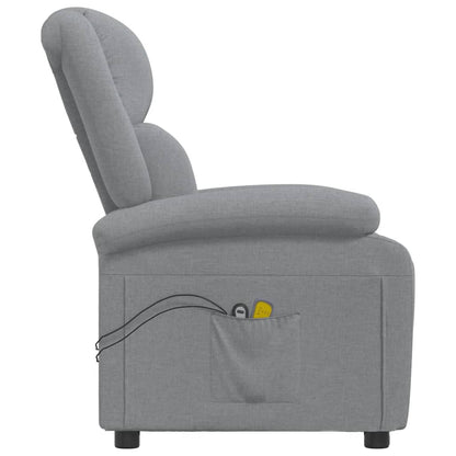 Poltrona Massaggiante Elettrica Grigio Chiaro in Tessuto | homemem39