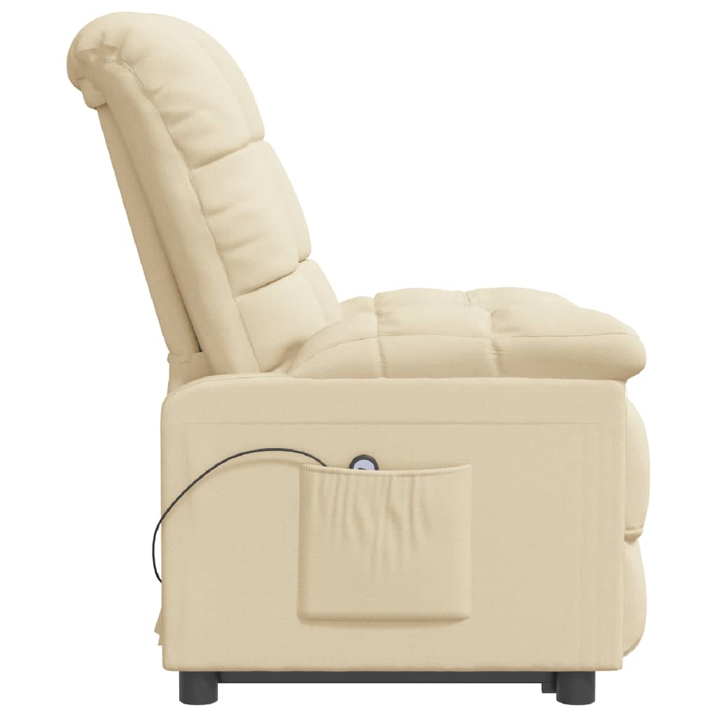 Poltrona Elettrica Reclinabile Crema in Tessuto | homemem39